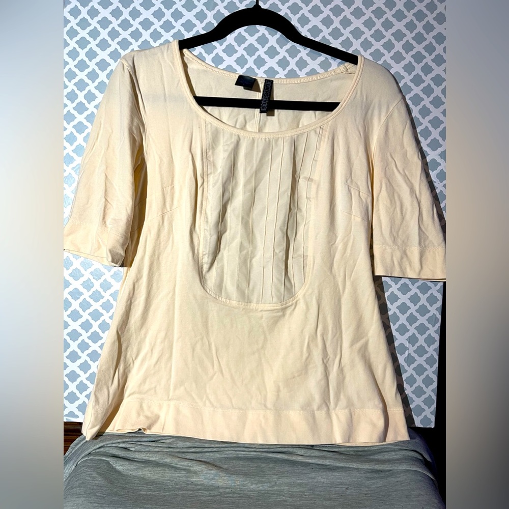 Cream 3/4 sleeve blouse